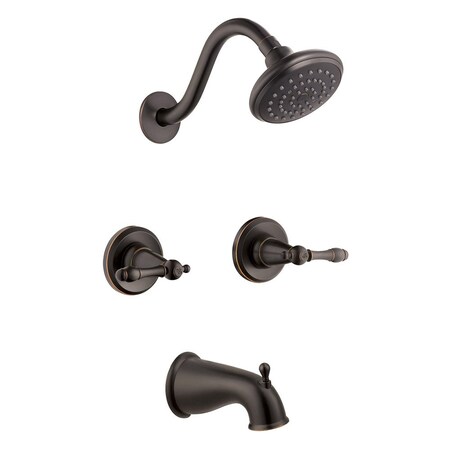 Design House 2-Handle 1-Spray Tub & Shower Faucet, Oil Rubbed Bronze (Vlv Included) 523472